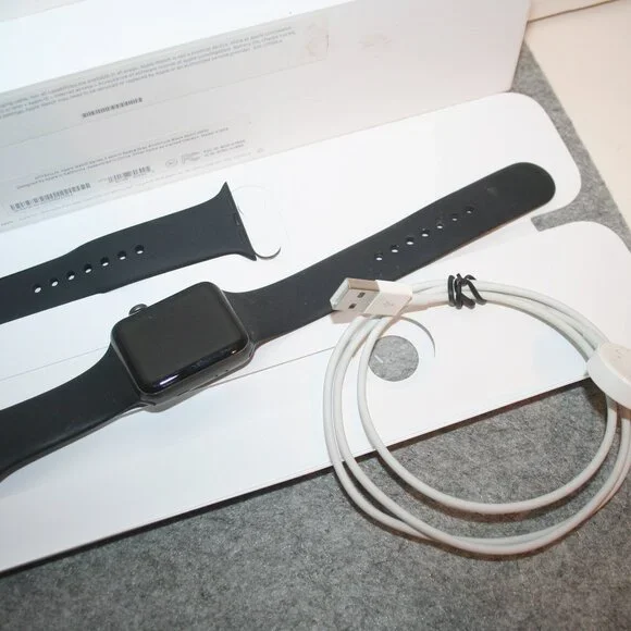 Apple Watch Series 42mm Space Gray Aluminum Case with Nike Black